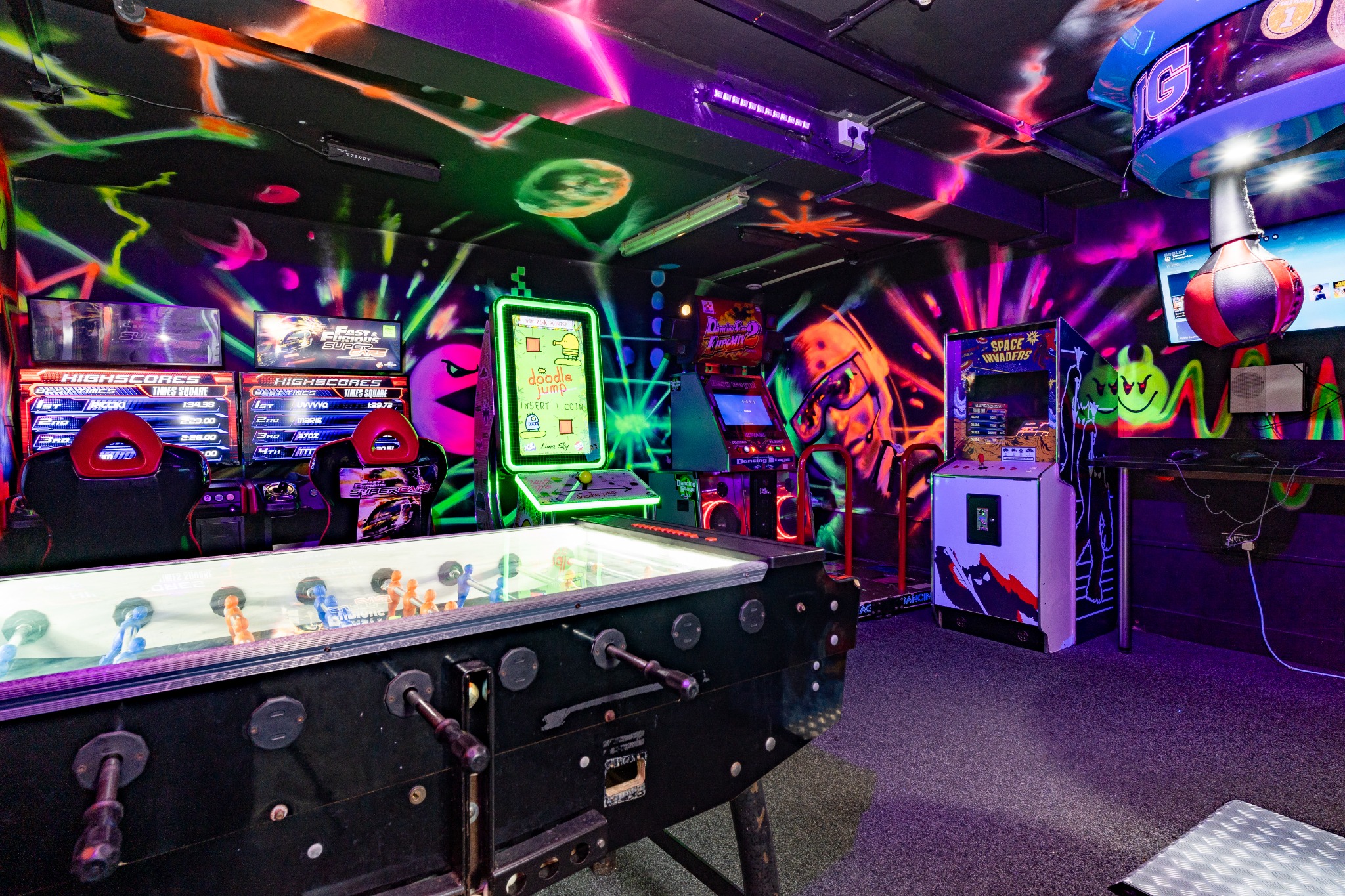 DJW Events free-play arcade room
