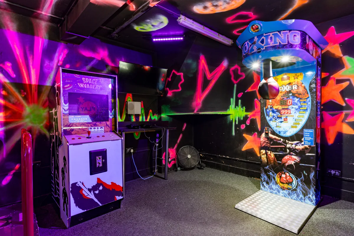 Arcade machines inside DJW Events